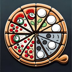 pizza illustrations that look delicious and delicious