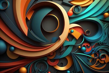 abstract paper background 3D