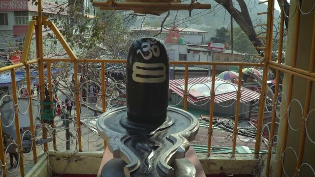 hindu god lord Shiva linga from different angle video is taken at haridwar uttrakhand india on Mar 15 2022.