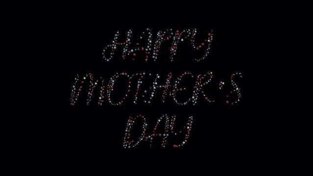 Happy Mother's Day Loop Animation With Transparent Background, Icon Animation in 4K Ultra HD