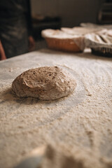 Various kind of bread with wheat top view. White bakery food concept panorama or wide banner photo.