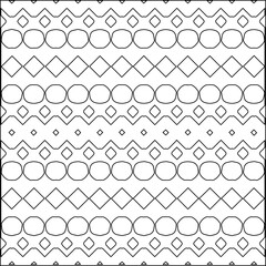  Modern stylish texture. Composition from regularly repeating geometrical element. Black and white pattern for web page, textures, card, poster, fabric, textile.. Vector illustrations.