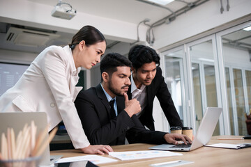 Business people working and meeting in the office.