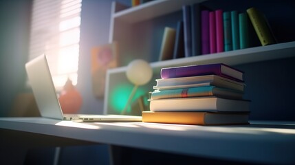 books on colorful background