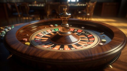 casino roulette close-up, generative ai