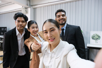 Obraz premium Business people working and meeting in the office.