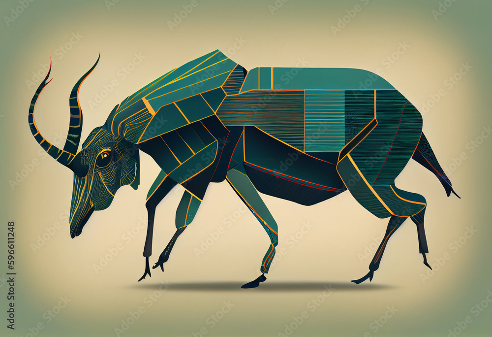 Poster Beautiful abstract illustration of an Weevil insect background. Generative AI technology.
