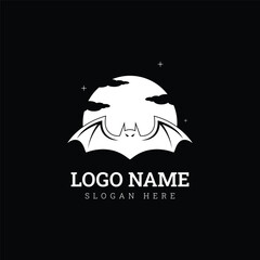 Bats flying on the full moon night