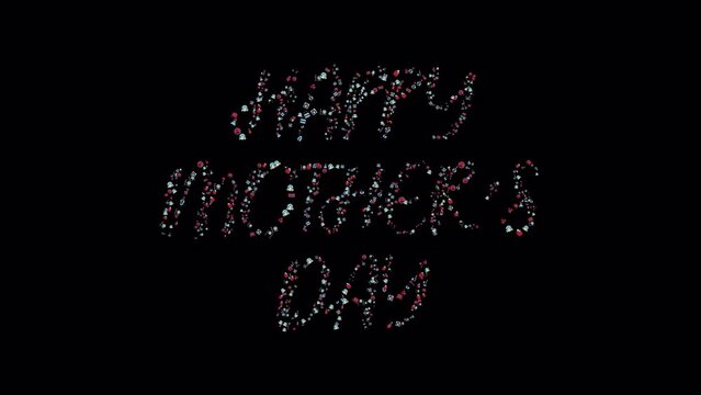 Happy Mother's Day Loop Animation With Transparent Background, Love you MOM, Icon Animation in 4K Ultra HD