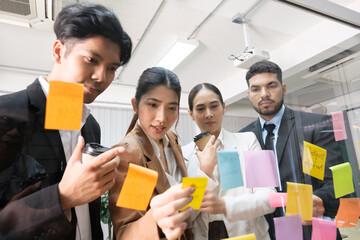 Business people working and meeting in the office.