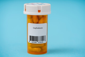 Cephalexin, An antibiotic medication used to treat bacterial infections