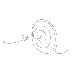 Vector line drawing of a darts board