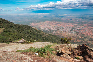 Aerial view of Namanga Township in Kenya
