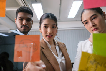 Business people working and meeting in the office.
