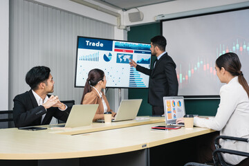 Business people working and meeting in the office.