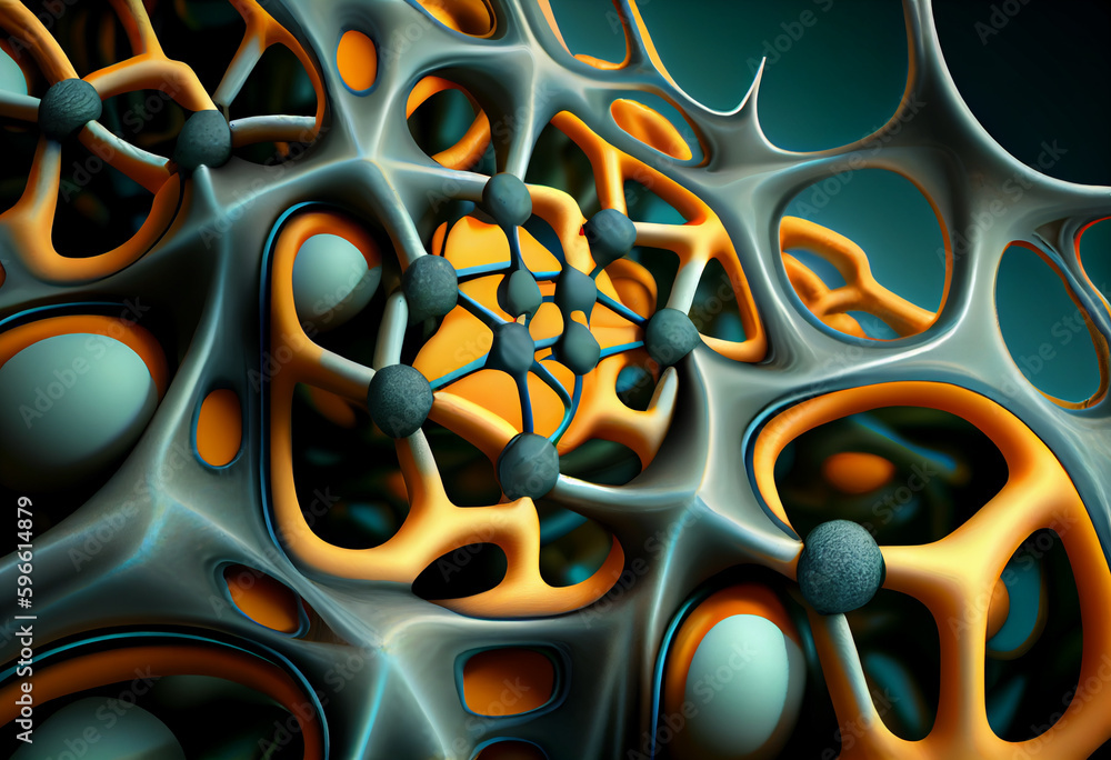 Poster abstract background with circles