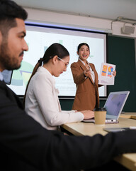 Business people working and meeting in the office.