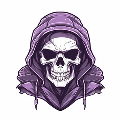 Skull Gamer Hoodie Logo. Generative AI