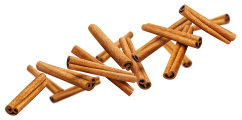Flying cinnamon sticks, cut out