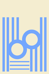 The cover of a book or brochure in a minimalist Bauhaus style