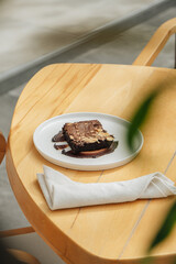 chocolate cake on a plate