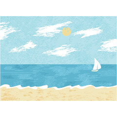 Beach background summer sea or ocean vector