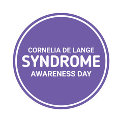 Cornelia De Lange Syndrome Awareness Day.  Holiday concept. Template for background, banner, card, poster with text inscription. Vector illustration