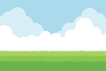 奥行きのある草原と空 © syoko