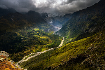 mountain river valley