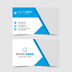 Simple Business Card Layout. Double-sided creative business card template. Minimal Individual Business Card Layout.	
