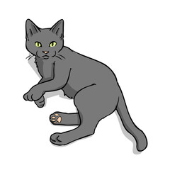 猫のイラスト (黒)