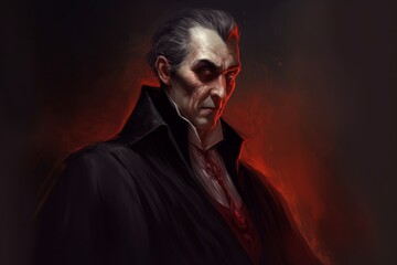 Dracula vampire fear. Generate AI - obrazy, fototapety, plakaty