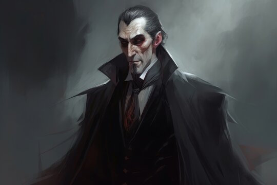 Dracula old vampire. Generate AI