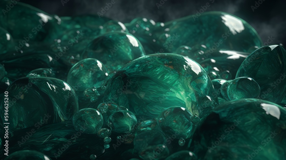 Aufkleber emerald jade texture with luminous enhancements. generative ai