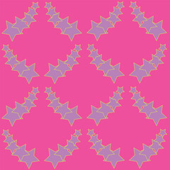 Vector purple stars pattern pink background. Perfect for fabric, scrapbooking, wallpaper projects