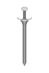 sharp sword in flat style middle ages vector image