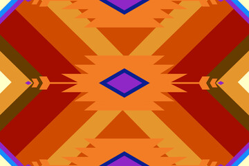 Navajo Native American Indian style ethnic seamless repeat pattern. Mexican, Peruvian, Moroccan, African. Design for clothing, fabric, wallpaper, fashion, textile, texture, home decor, carpet.