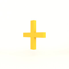 Obraz premium Plus Icon Right Side With White Background