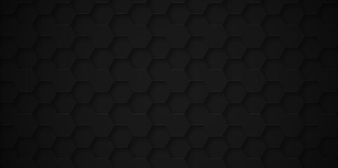 Background with hexagons . Abstract background with lines . Black texture background . hexagon abstract background. Surface polygon pattern with glowing hexagon paper texture and futuristic business.