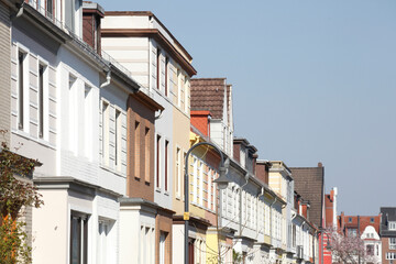 Naklejka premium Wohngebäude , Reihenhäuser, Mehrfamilienhäuser, Bremen, Deutschland