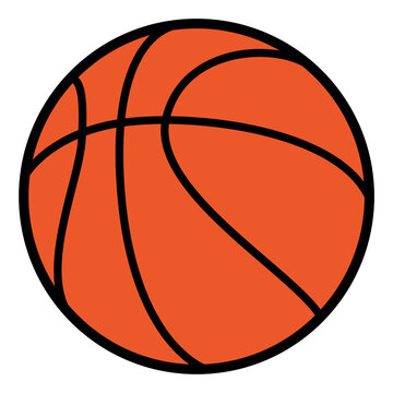 recommend clip art: basketball ball - color vector illustration, white background