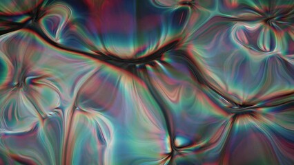 Abstract Liquid Visuals With Unsettled Movements In Blurry Background.