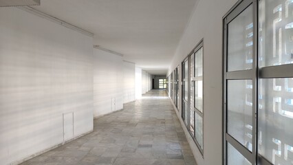 Tipasa, Algeria vanishing point in a corridor of a building.