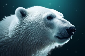 Obraz na płótnie Canvas White polar bear. Generate Ai