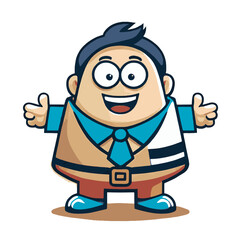 cute vector illustration of a business man