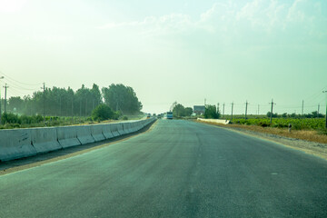 Panorama of the road outside the city