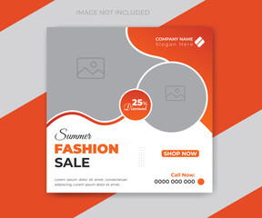 Stylish Instagram fashion sale social media post feed collection template