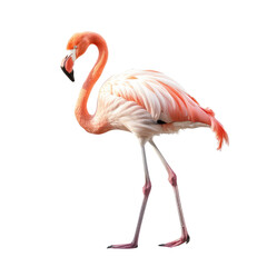 flamingo isolated on white	
 - obrazy, fototapety, plakaty