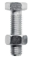 Metric Bolt and nut isolated