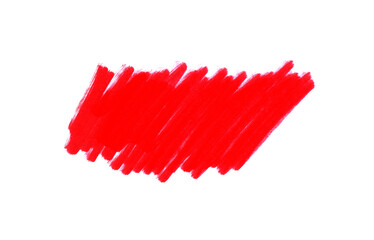 Unordentliches rotes Gekritzel gemalt mit einem Stift